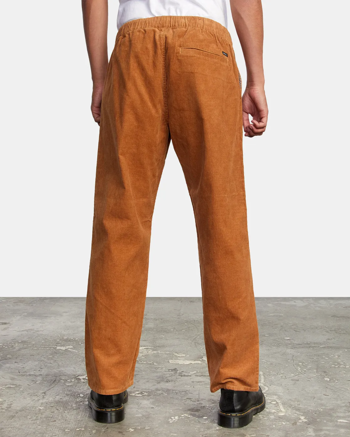 Americana Elastic Waist Cord Pants - Camel