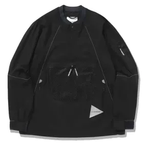 And Wander Breath Rip Pullover Jacket Black