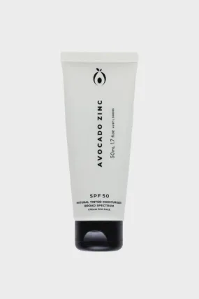 AVOCARDO ZINC SPF 50 NATURAL TINTED MOISTURISER - LIGHT