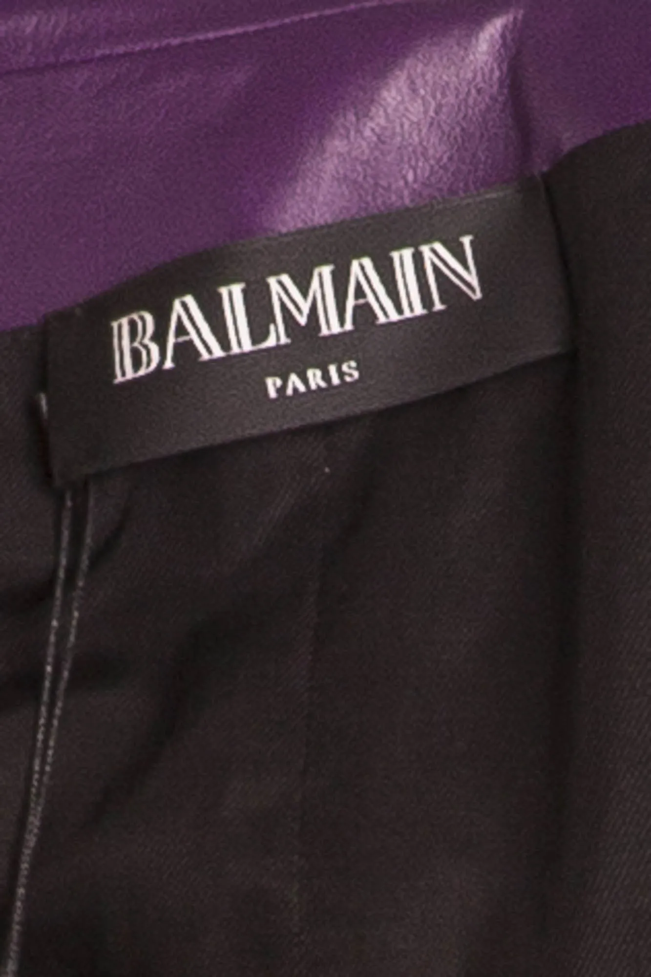 Balmain - Purple Leather Blazer Gold Buttons NWT - FR 40