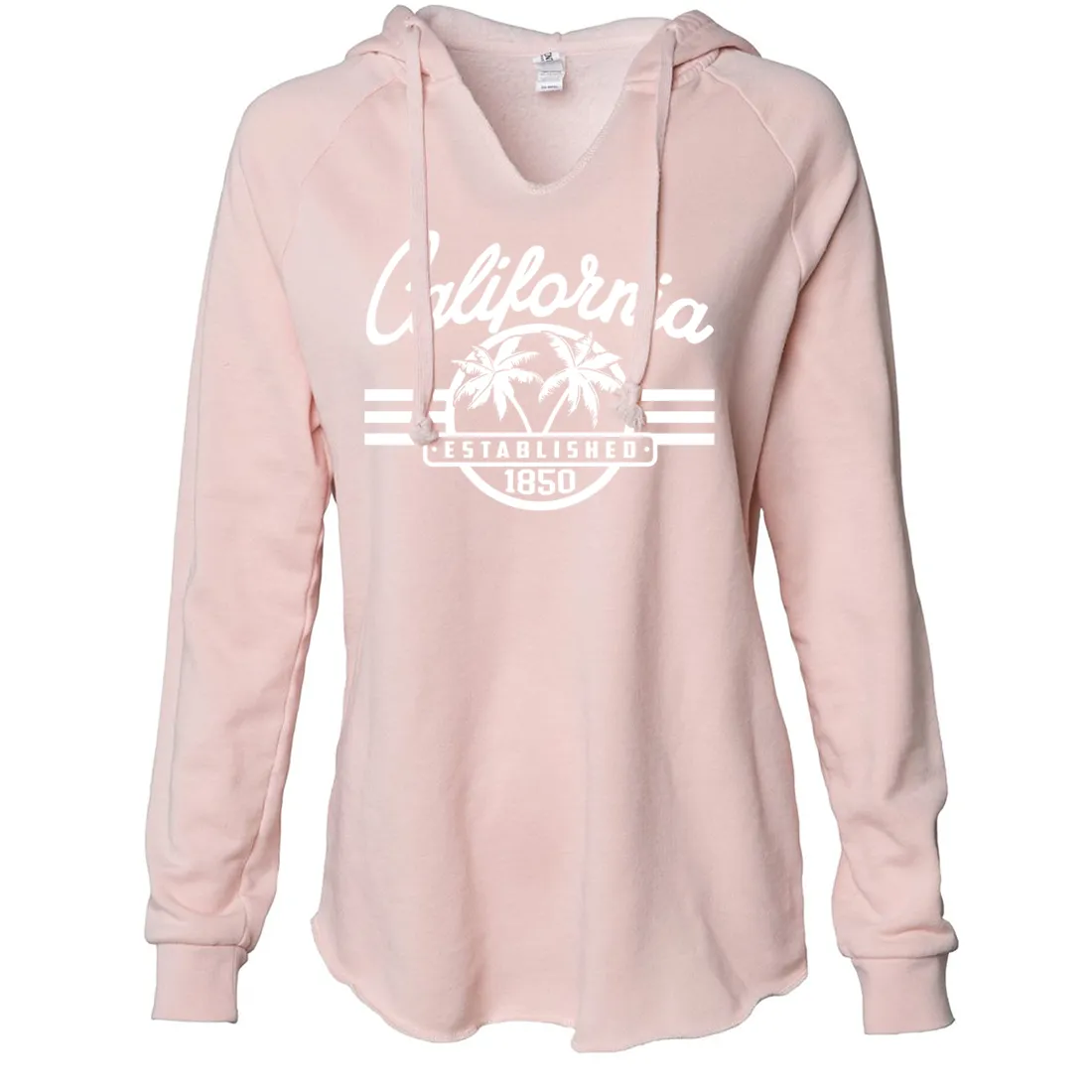 California Palm Tree Logo Women's Soft Hooded Pullover