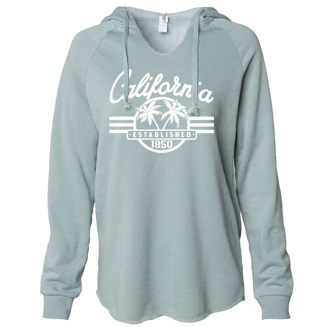 California Palm Tree Logo Women's Soft Hooded Pullover