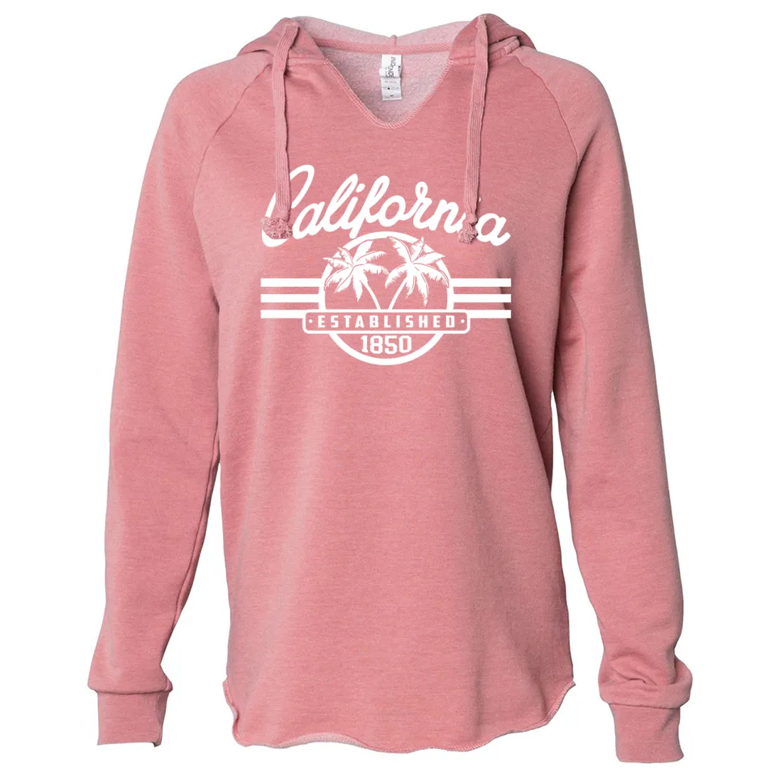 California Palm Tree Logo Women's Soft Hooded Pullover