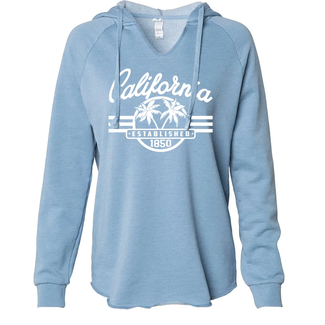 California Palm Tree Logo Women's Soft Hooded Pullover