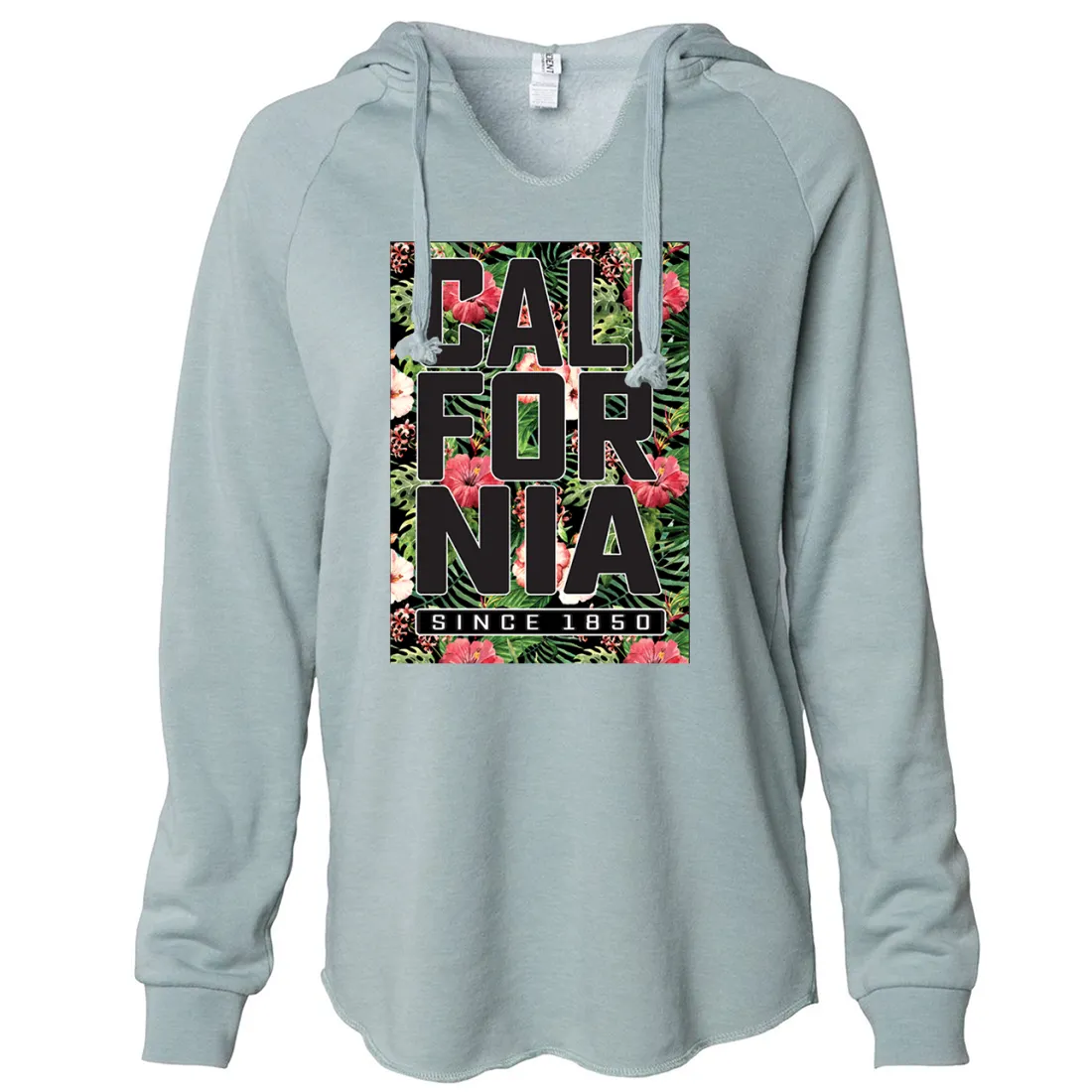 California Republic 1850 Floral Women's Soft Hooded Pullover