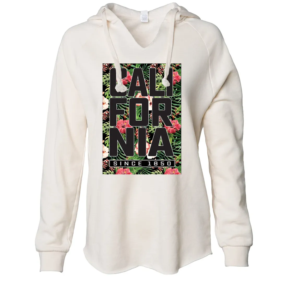 California Republic 1850 Floral Women's Soft Hooded Pullover