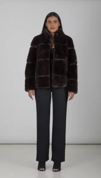 Dutch Faux Fur Jacket Chocolate