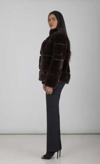 Dutch Faux Fur Jacket Chocolate