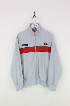 Ellesse Crushed Velvet Track Jacket Grey/Red Large