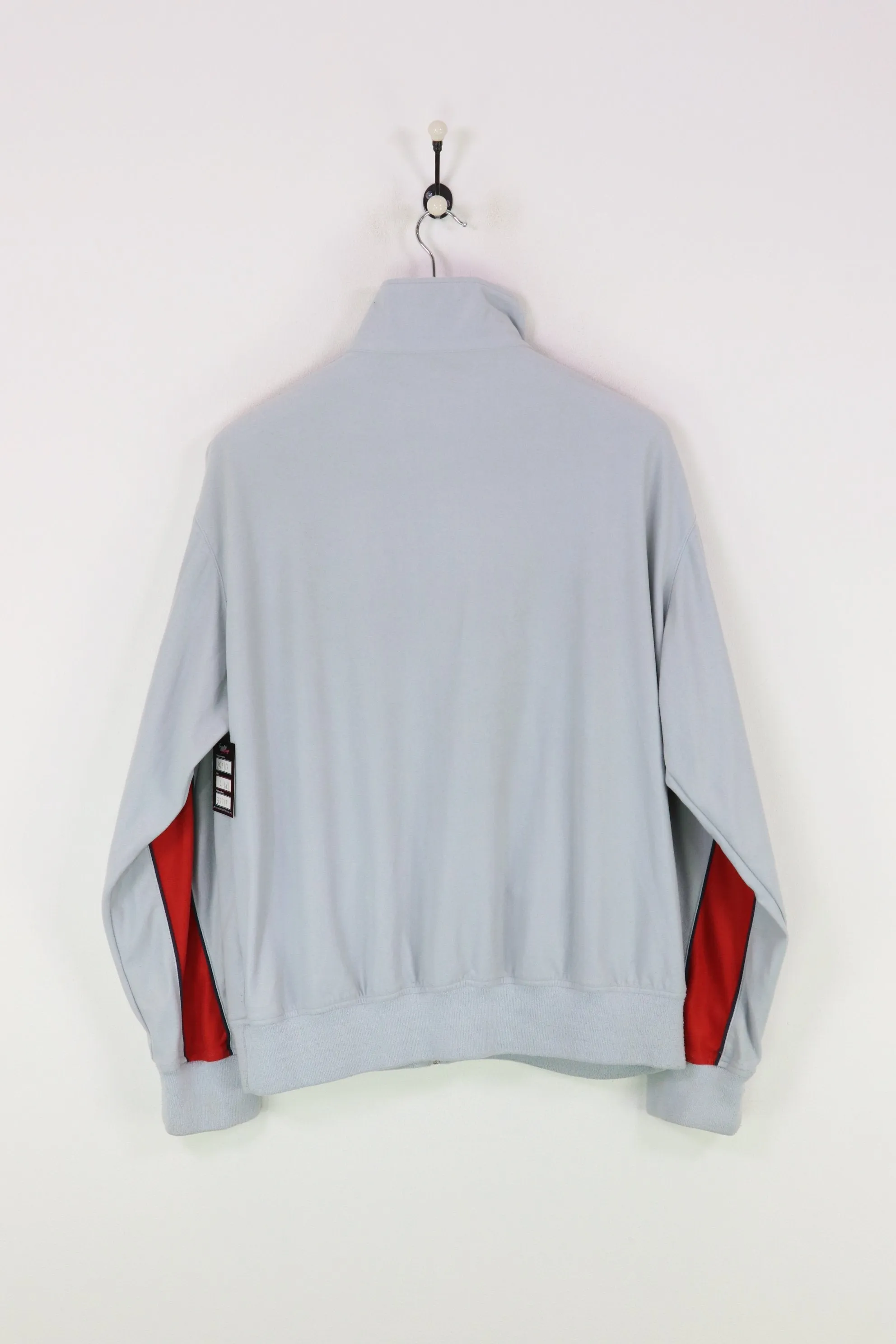 Ellesse Crushed Velvet Track Jacket Grey/Red Large