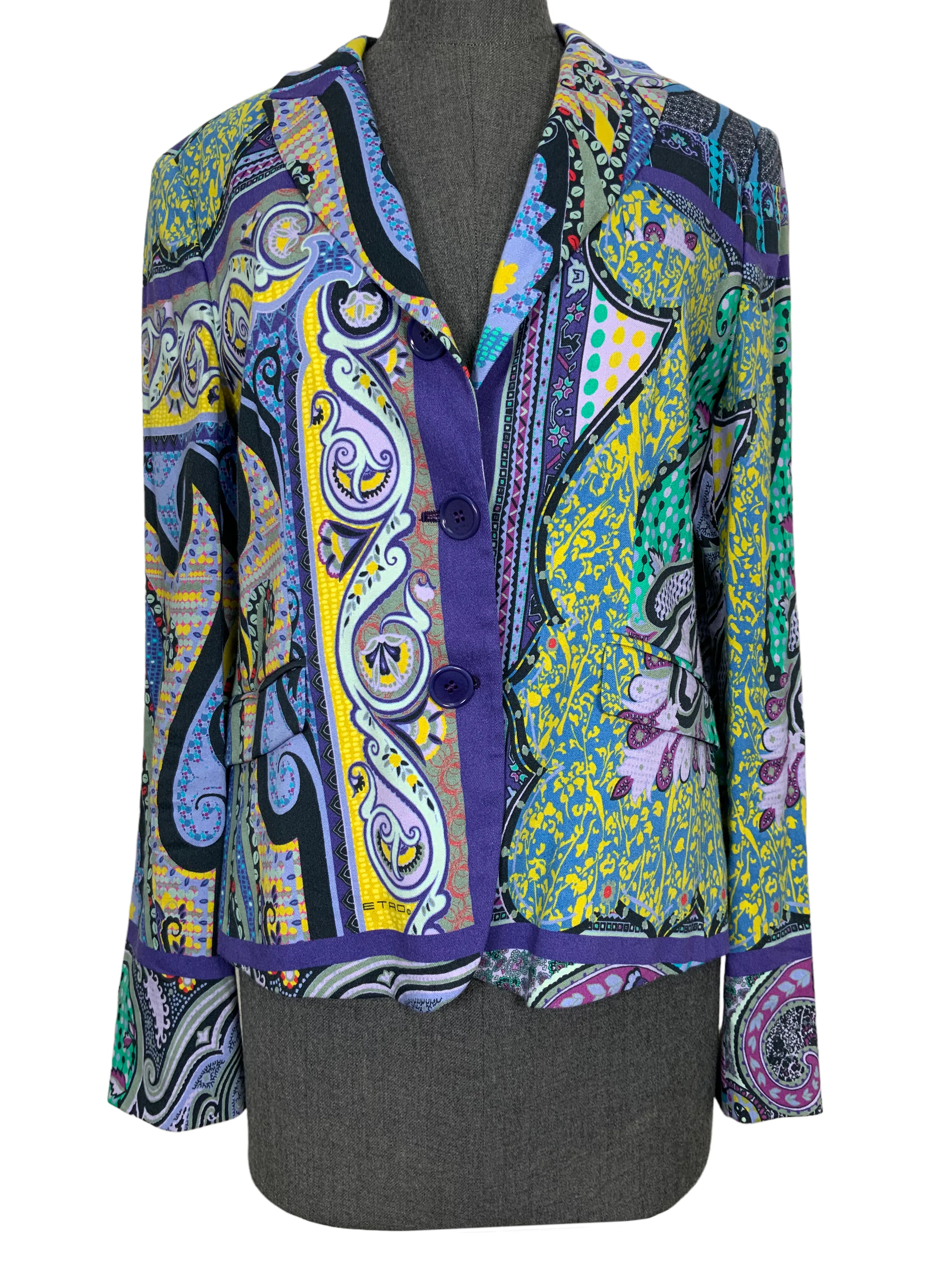 ETRO Paisley Single Breasted Jacket Size L