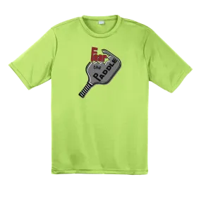 Fear The Paddle | Men's Short Sleeve Pickleball Shirt | 100% Polyester