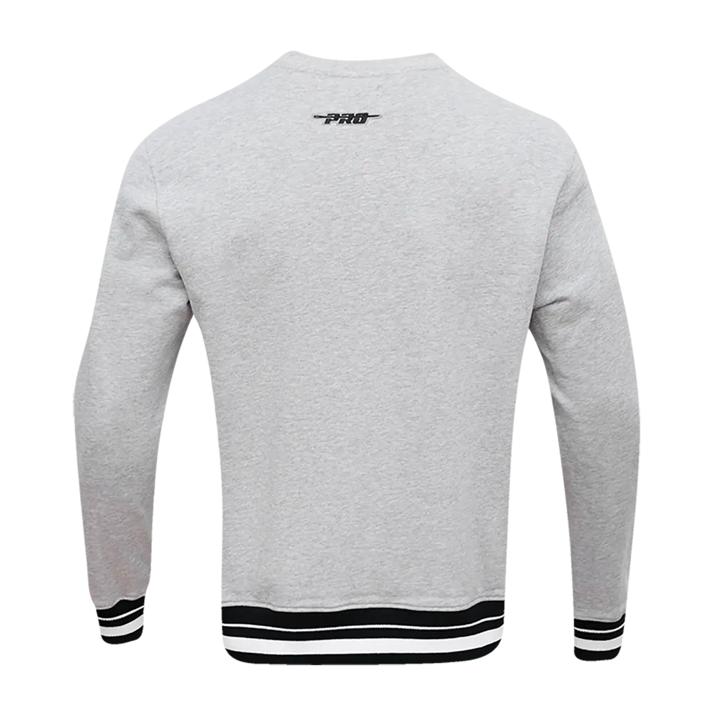 GRAMBLING STATE UNIVERSITY CLASSIC MEN'S STACKED LOGO CREWNECK (HEATHER GRAY/BLACK)