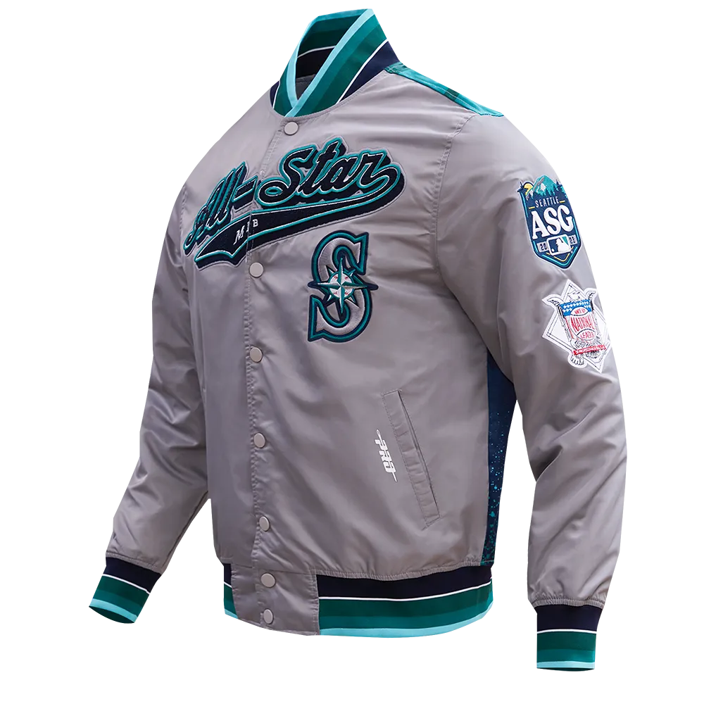 MLB ALL STAR 2023 RIB MEN'S SATIN JACKET (SILVER)