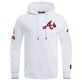 MLB ATLANTA BRAVES CLASSIC CHENILLE MEN'S PO HOODIE (WHITE)