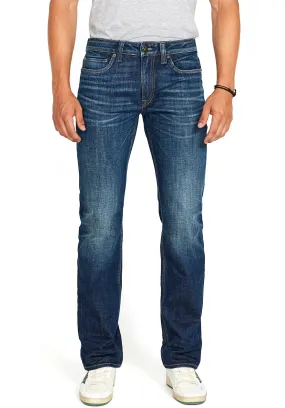 Relaxed Straight Driven Men's Jeans in Dark Blue Sanded- BM22640