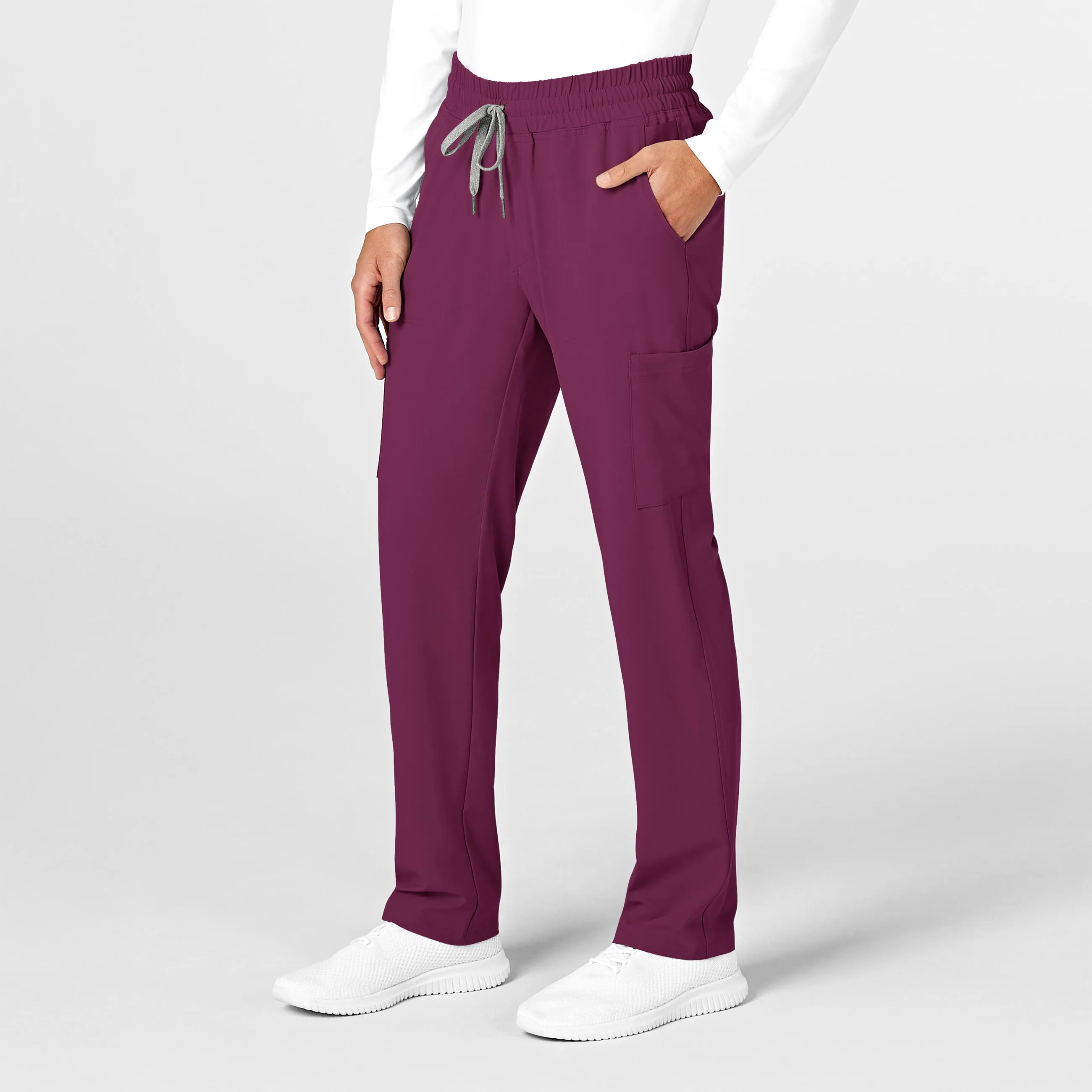 RENEW Mens Straight Slim Scrub Pant - Wine