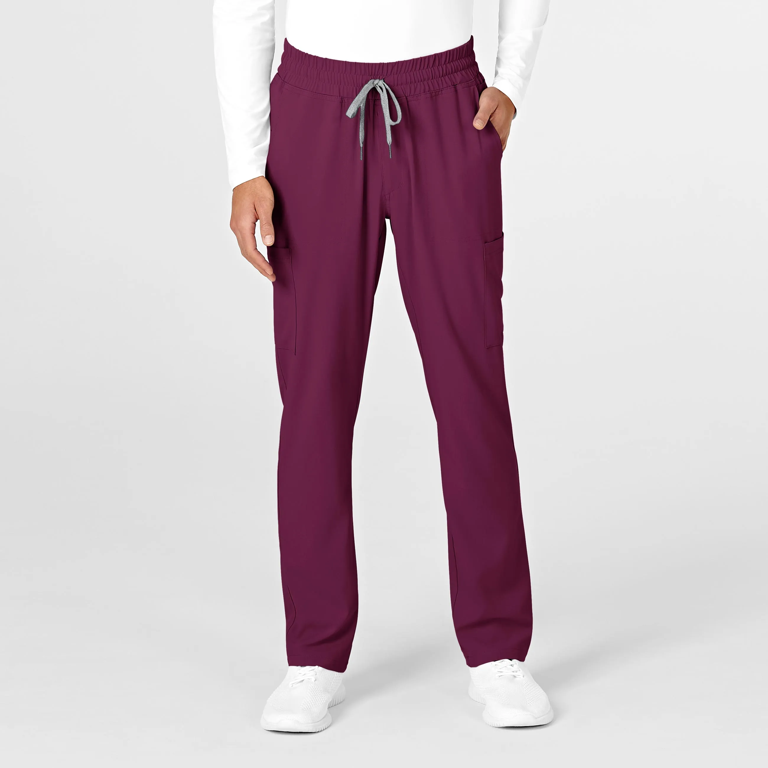 RENEW Mens Straight Slim Scrub Pant - Wine