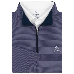 Riva Heather Stripe Performance Q-Zip | The Riva Heather Stripe - Mauve Purple/Fleet Navy