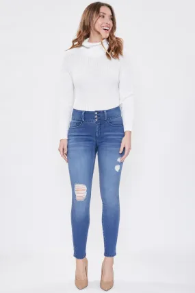 Women's 3 Button Signature Slim Stretch High Rise Skinny Jeans